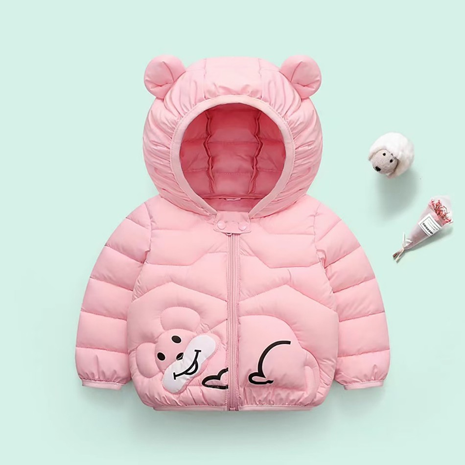 Boys Girls Hooded Down Jackets For Kids Autumn Coats Baby Boy Cartoon Warm Jacket Toddler Girl Zipper Jacket Ski Outerwear