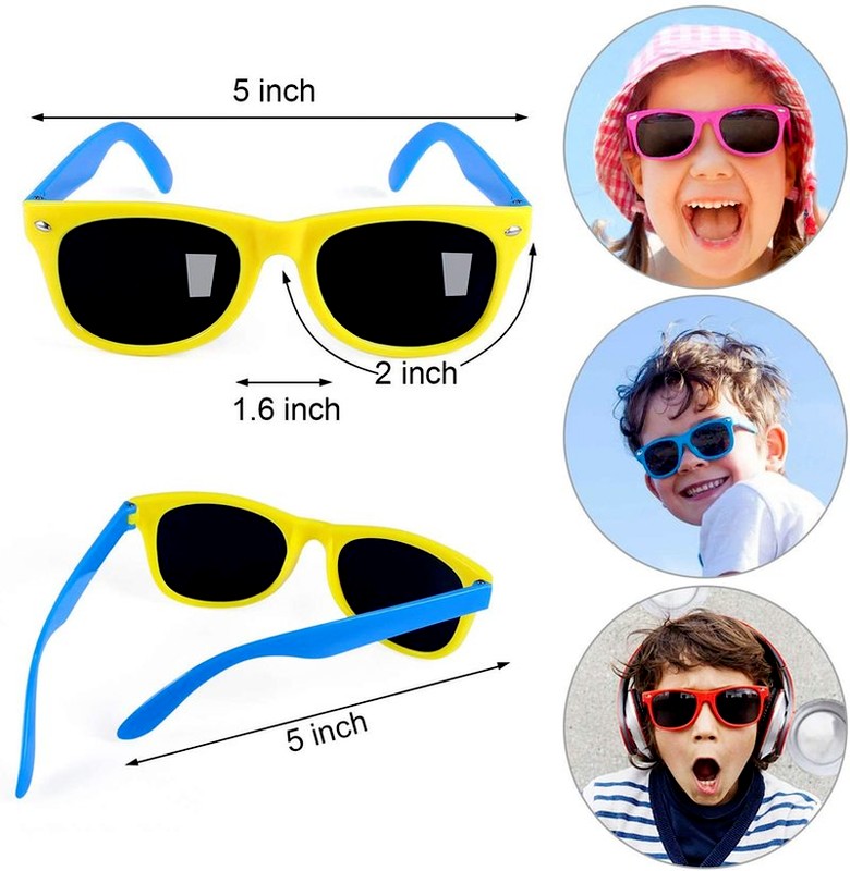 Vintage Round Polarized Kids Sunglasses Silicone Flexible Safety Children Sunglasses Fashion Boys Girls Shades Eyewear UV400