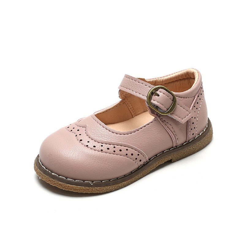 2021 new boys leather shoes casual girls single shoes spring and autumn school performance shoes for little girls kids soft shoe