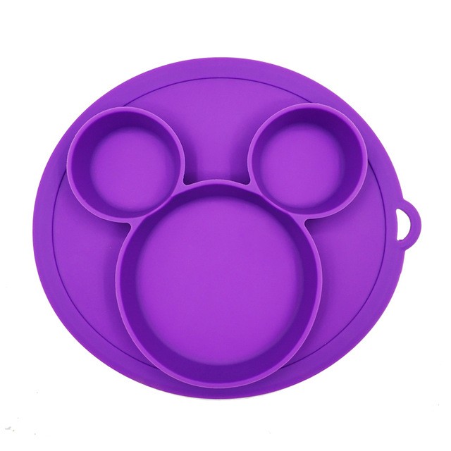 Baby Bowl Safe Silicone Dish BPA Free Solid Dishes Children Suction Toharmful Training Tableware Cute Cartoon Kids Feeding Dishes