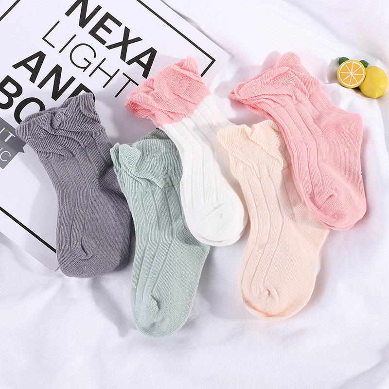 New 2021 5 Pairs Baby Socks Boys Girls Round Socks Fashion Comfortable Cotton Sock Baby Sock Clothes Gift Baby Socks