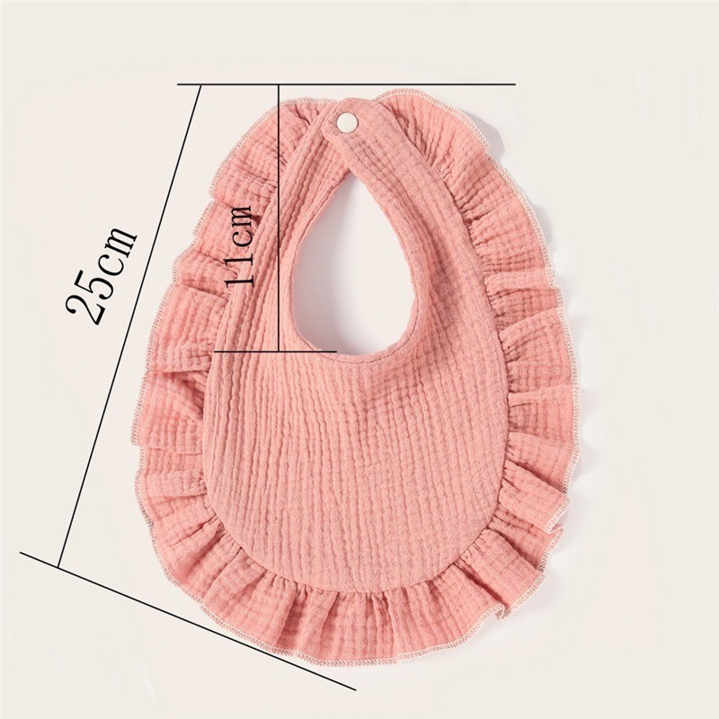 Boy Girls Lace Bibs Soft Cotton Adjustable Lace-up Baby Bib Burp Cloths For Babies Baby Feeding Saliva Towel