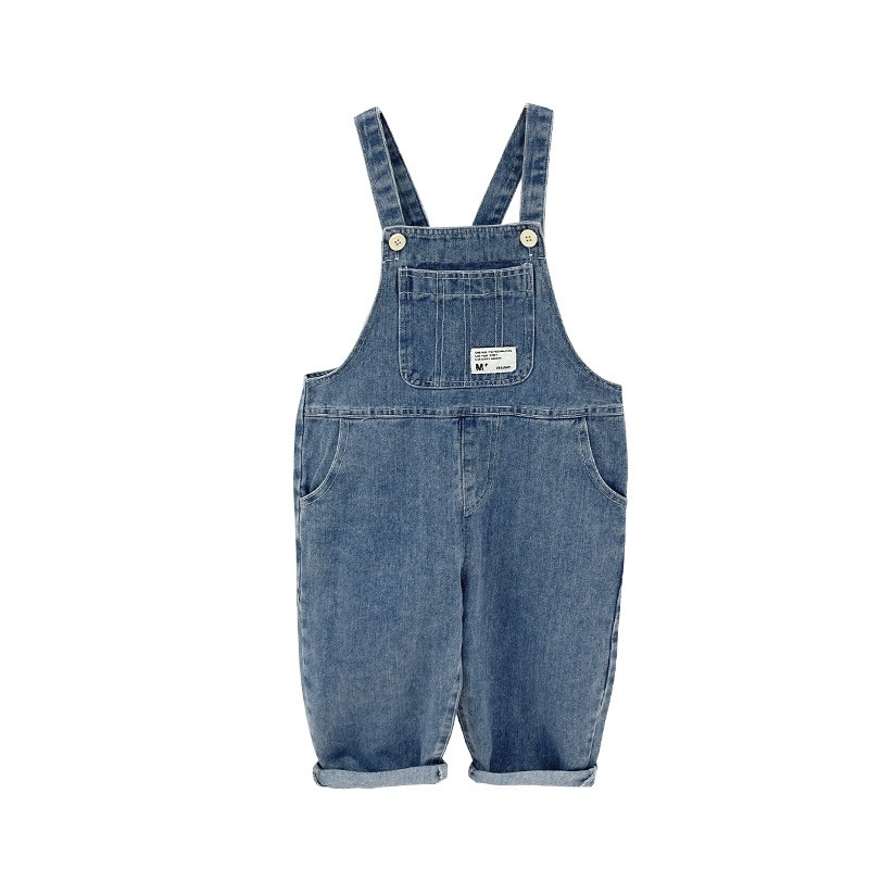 2022 Spring New Baby Boy Denim Suspenders High Quality Trousers For Children 2-18