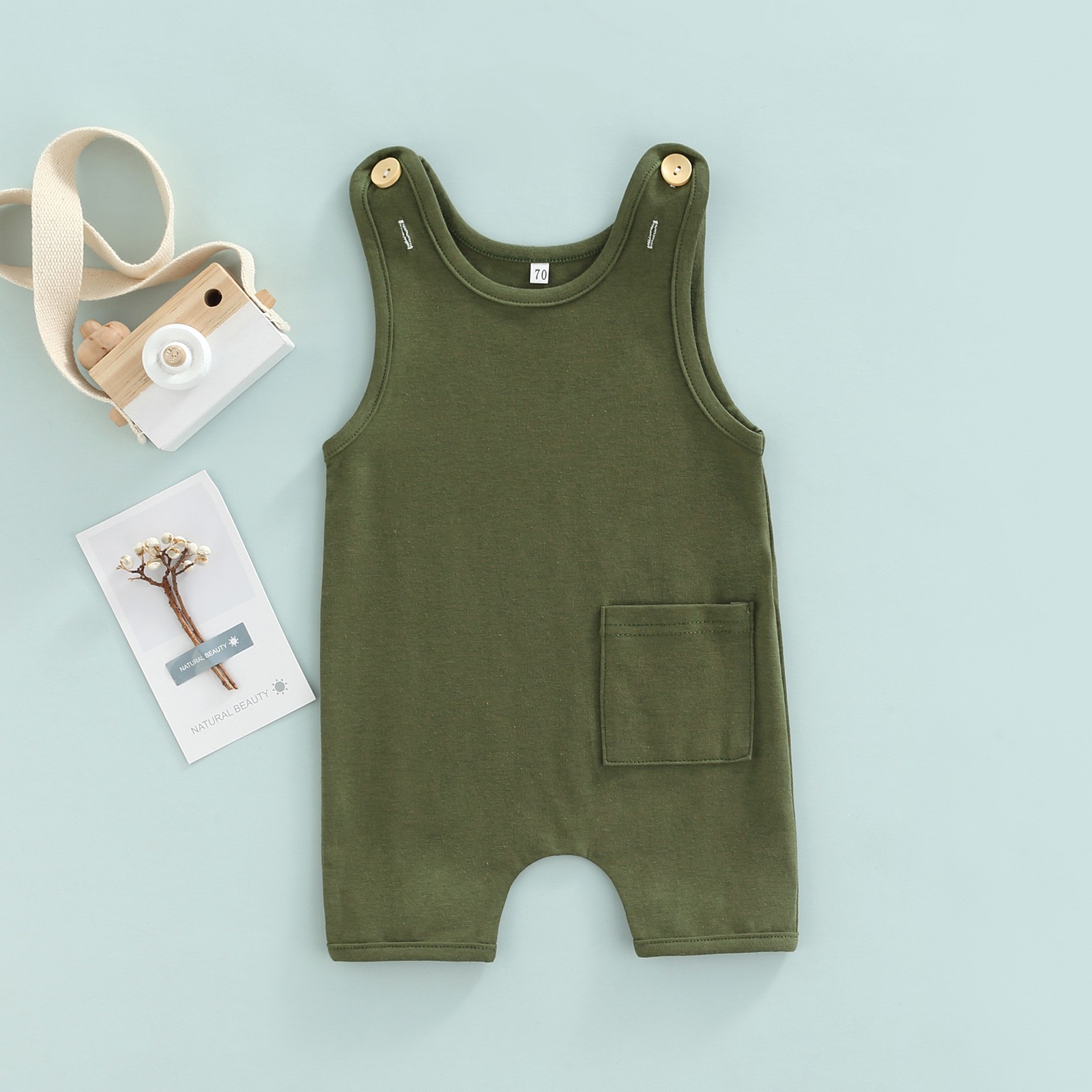 Ma & Baby 0-3Y Baby Boys Girls Jumpsuit Summer Sleeveless Romper Solid Color Baby Clothes Summer Costumes D01