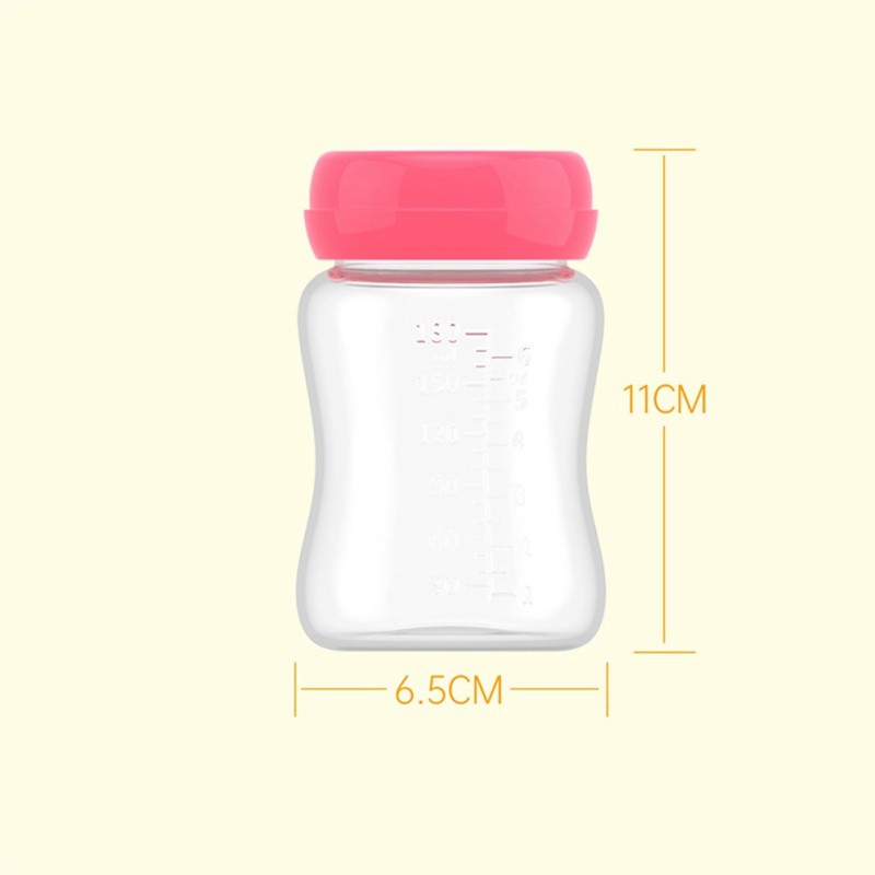 Wide caliber breast milk storage bottle 1pc 180ml fresh-keeping baby food storage bottle BPA free leak-proof refrigerated safe