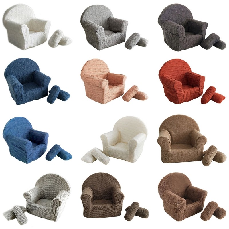 3pcs/set Newborn Baby Posing Mini Sofa Arm Chair Pillows Infant Photography Props Photo Accessories