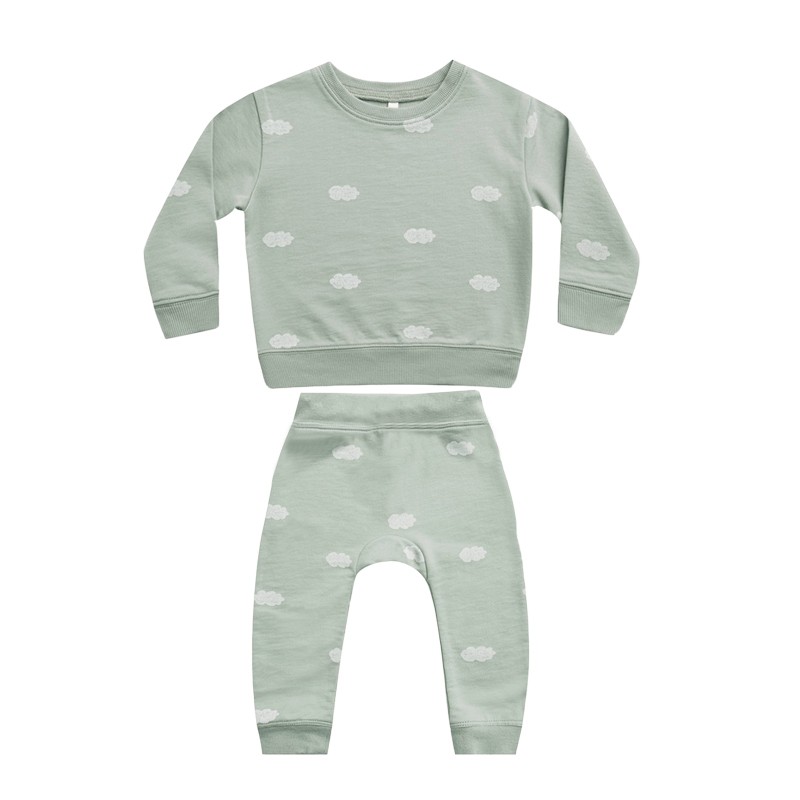 New Autumn Winter New Born Boys Pajamas Suit Sweatshirt + Pants 2pcs/set Infant Cotton Clothes for Baby Girls Boys