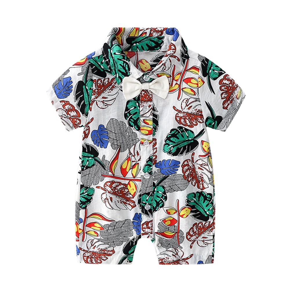 baby boy summer laundry baby sets for newborn hawaiian beach boy floral shirt short sleeve khaki crawling suit romper