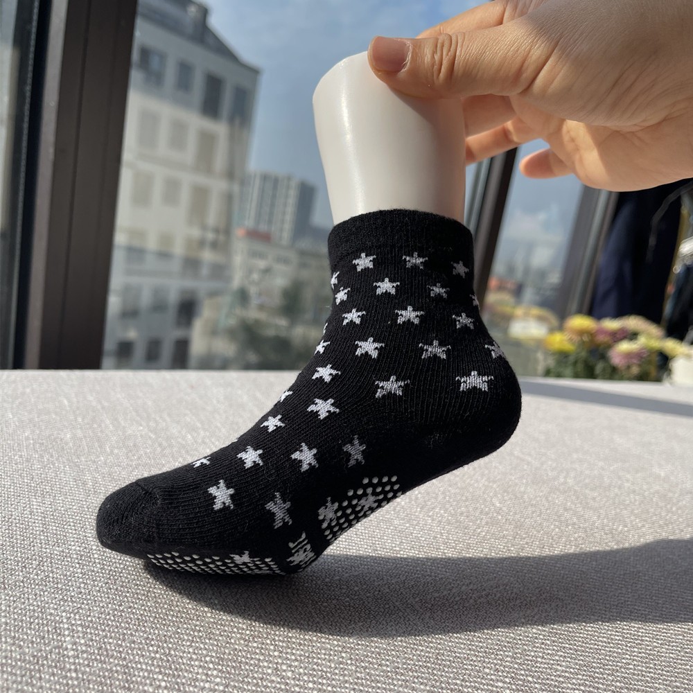 12 pairs/set kids socks baby boys anti-slip socks elastic knit socks