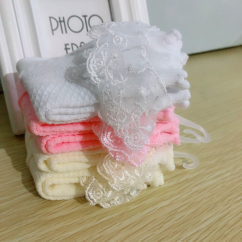 Mesh Socks Breathable Cotton Lace Ruffle Princess Children Ankle Short Sock White Pink Yellow Baby Girls Kids Toddler