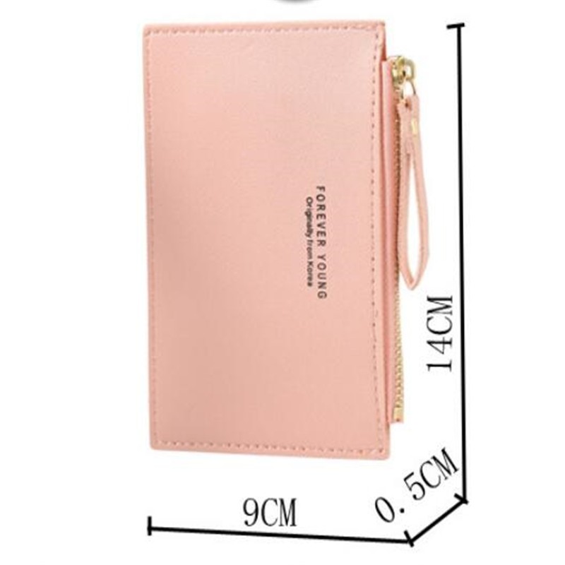 New PU Leather Women Wallets Zipper Coin Purse Key Chain Small Wallet Mini Multi Card Bit Card Holder Card Holder