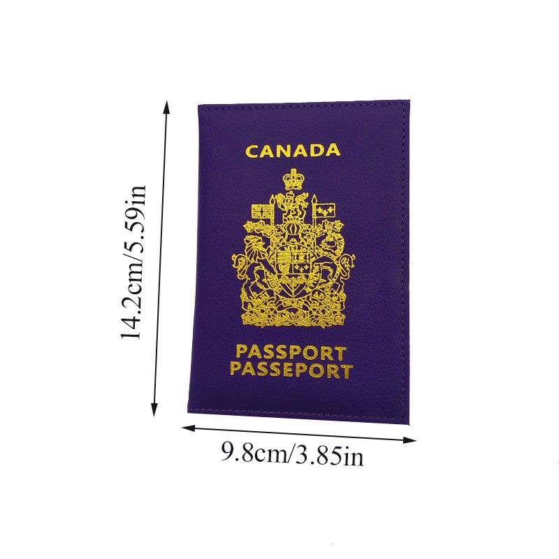 Canada Passport Holder Protector Wallet Business Card Soft Canadian Passport Cover Wallet Business ID Card Passport Holder