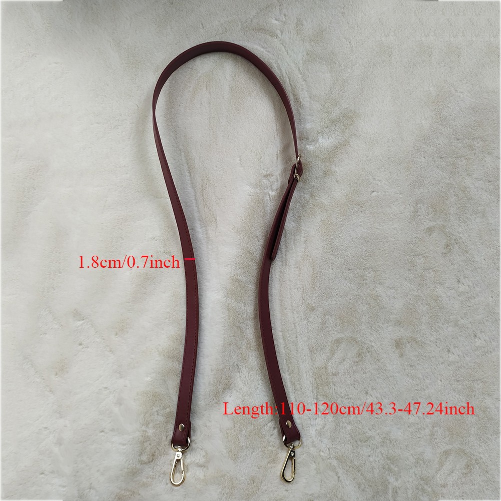 High Quality Leather Bag Strap Adjustable Chic Long Belt Detachable Handle Replacement Metal Buckle Crossbody Bag Accessories