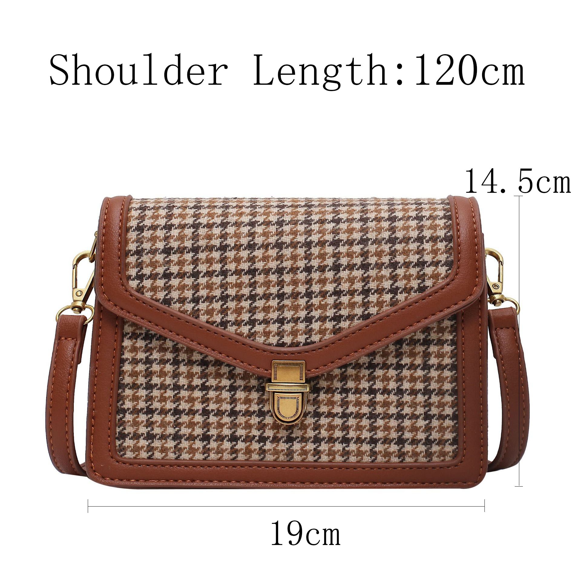 MSGHER Plaid PU Leather Crossbody Bags For Women 2022 Luxury Brand Chain Shoulder Messenger Bag Small Female Travel Bags