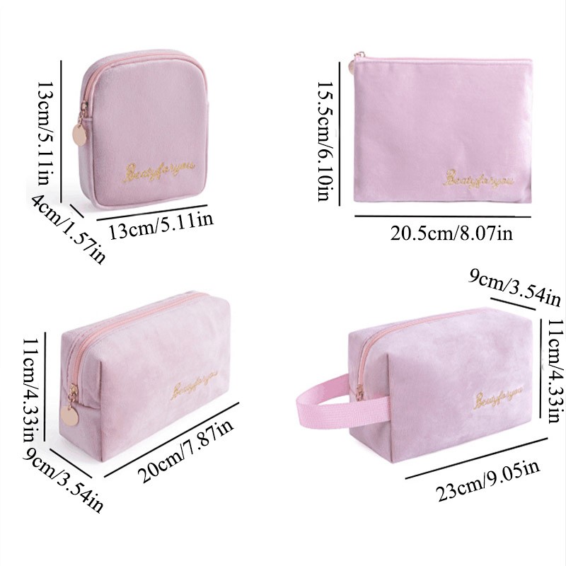 Women Multifunctional Travel Cosmetic Bag Zipper Makeup Bags Cosmetic Organizer Durable Storage Color Makeup Case Toiletry Kit