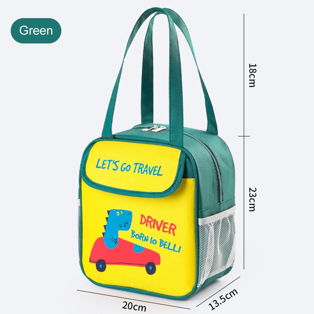 Cute Cartoon Bento Box Bag Food Insulation Bag New Multilayer Zipper School Cooler Bag For Kids Baby Lunch Container Handbag