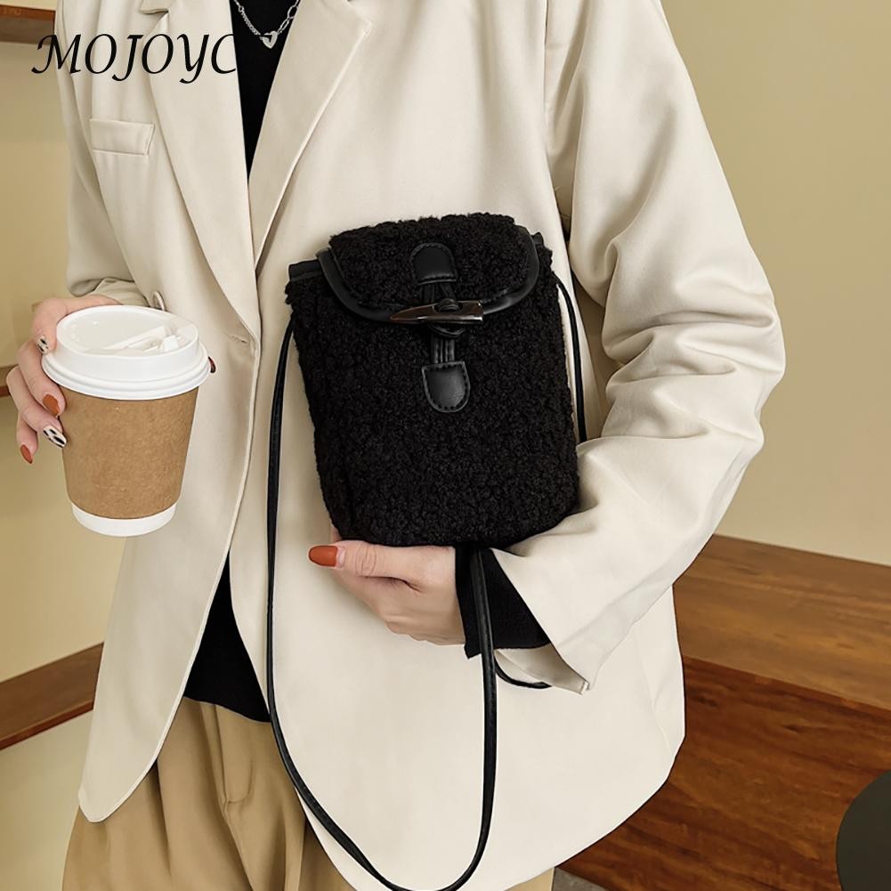 Square Box Women's Retro All-match Small Bag Luxury Wool Messenger Shoulder Bags Lamb Hair Shoulder Bag