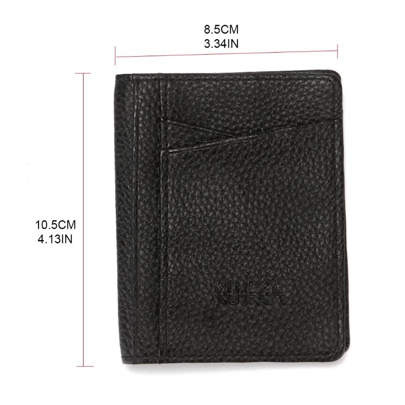 Unisex Slim Pocket Thin Credit Card Holder Men Women Casual Bus Card ID Money Case PU Leather Small Size Lightweight Wallet