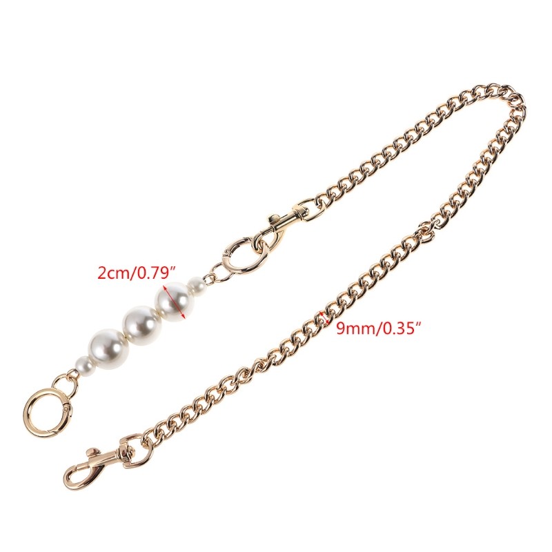 2pcs DIY Wallet Strap Extenders Replacement Charm Chain with Metal Buckle for Crossbody Handbag Shoulder Bag Decoration Accessory