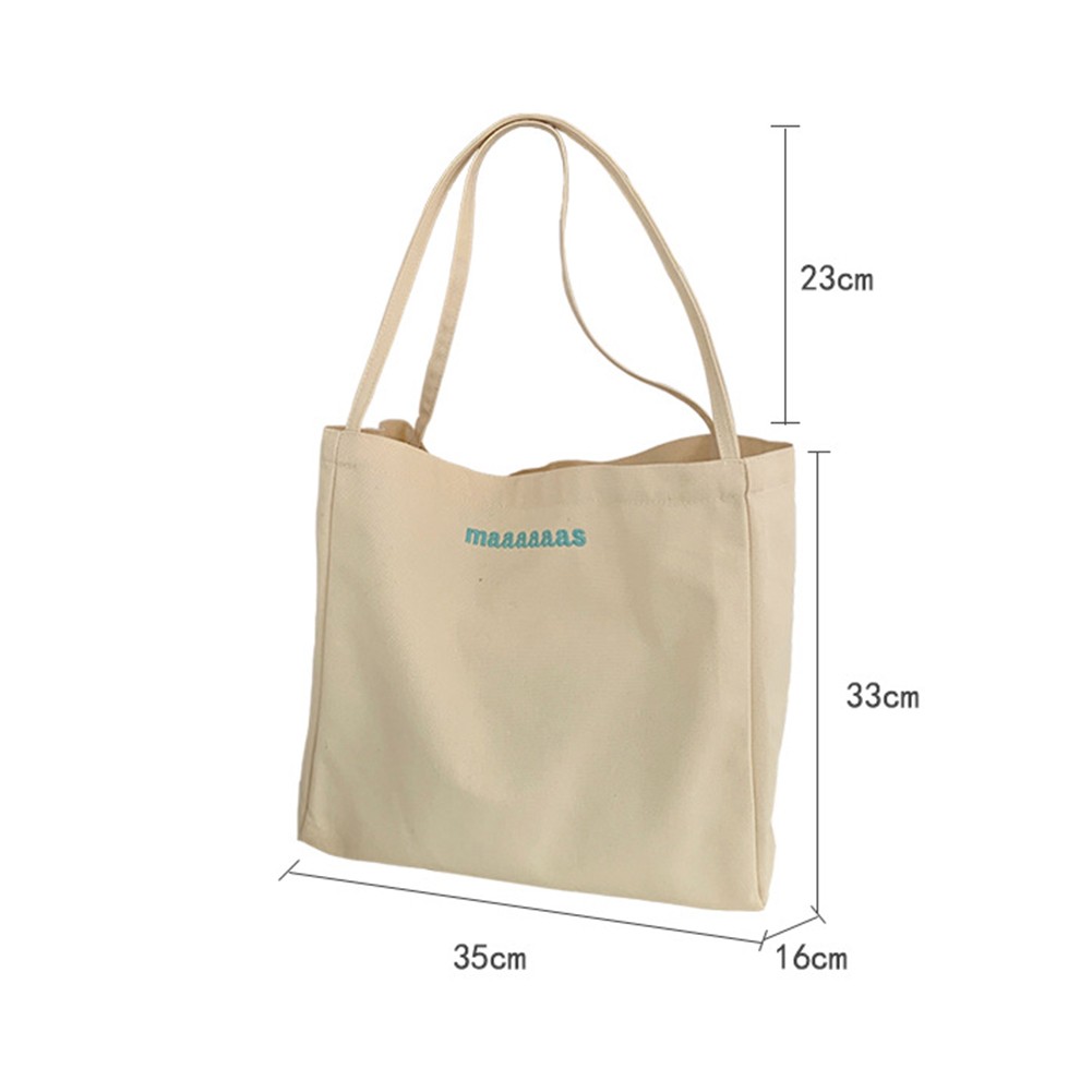 Simple Preppy Style Canvas Paper Bag Eco Foldable Shopping Bag Reusable Storage Folding Bags