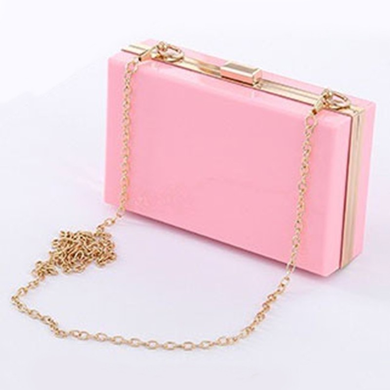 Good Quality Hot Transparent Women Acrylic Box Mini Bag Brand Ladies Evening Handbag Wedding Bag Female Clutch Shoulder Bag