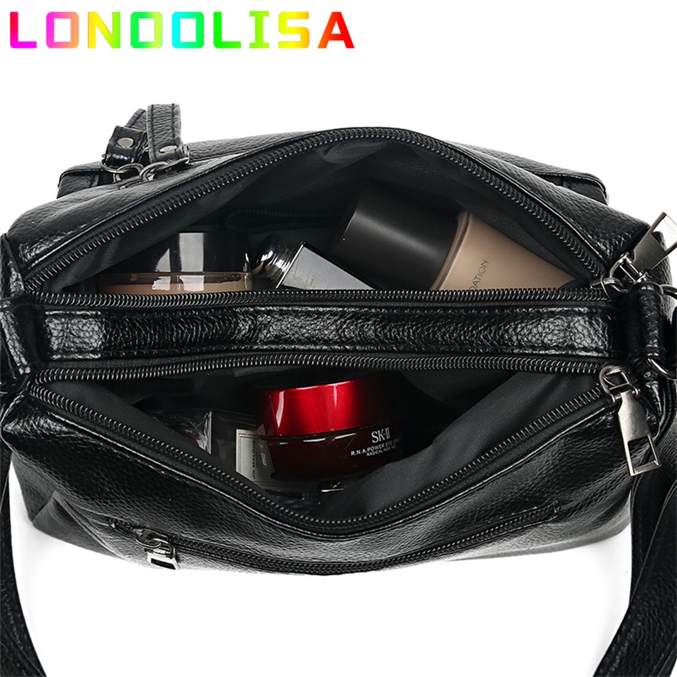 Multi Layer Designer Crossbody Shoulder Bags 2022 New Leather Handbags Bolsa Feminina Main Sac For Female Fashion Women Bags