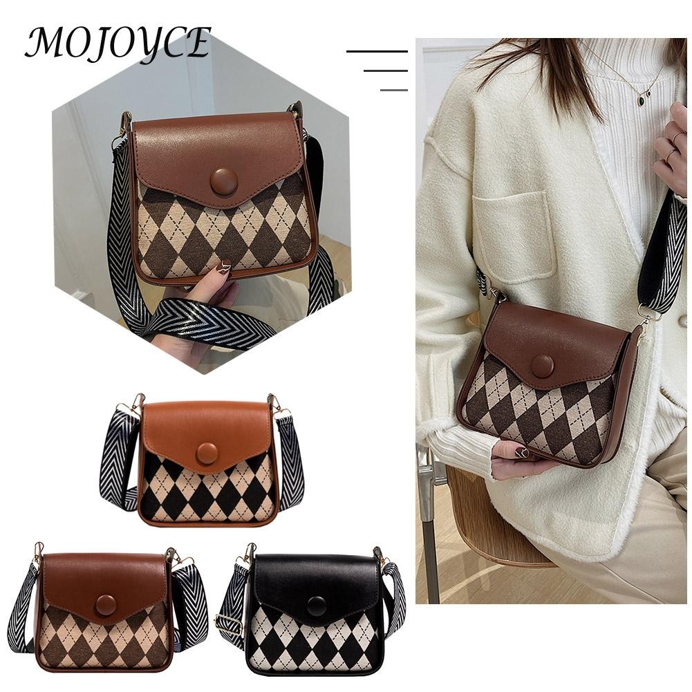 Female Retro PU Crossbody Bag Lady PU Leather Small Flap Messenger Bag for Women Shopping Fashionable Decor