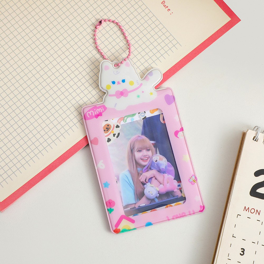 Girl Cute Cat Card Cover Cute Cat Bank Identity Bus ID Card Sleeve Case Accessories For Students Birthday Gift