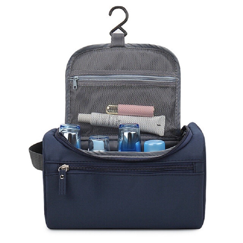 Unisex Portable Makeup Bag Capacity Waterproof Cosmetic Organizer Toiletry Bag Hanging Pouch For Women Men Washing Shaving Make Up