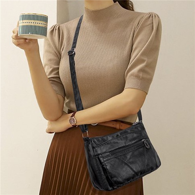 High Quality Women Soft PU Leather Shoulder Bags For Women Multilayer Classic Crossbody Bag Luxury Designer Handbags Purses