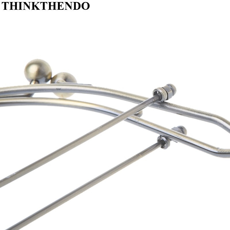 Thinkthendo 1pc Metal Half Frame Round Kiss Clasps Lock Purse Handbag Handle Clutch