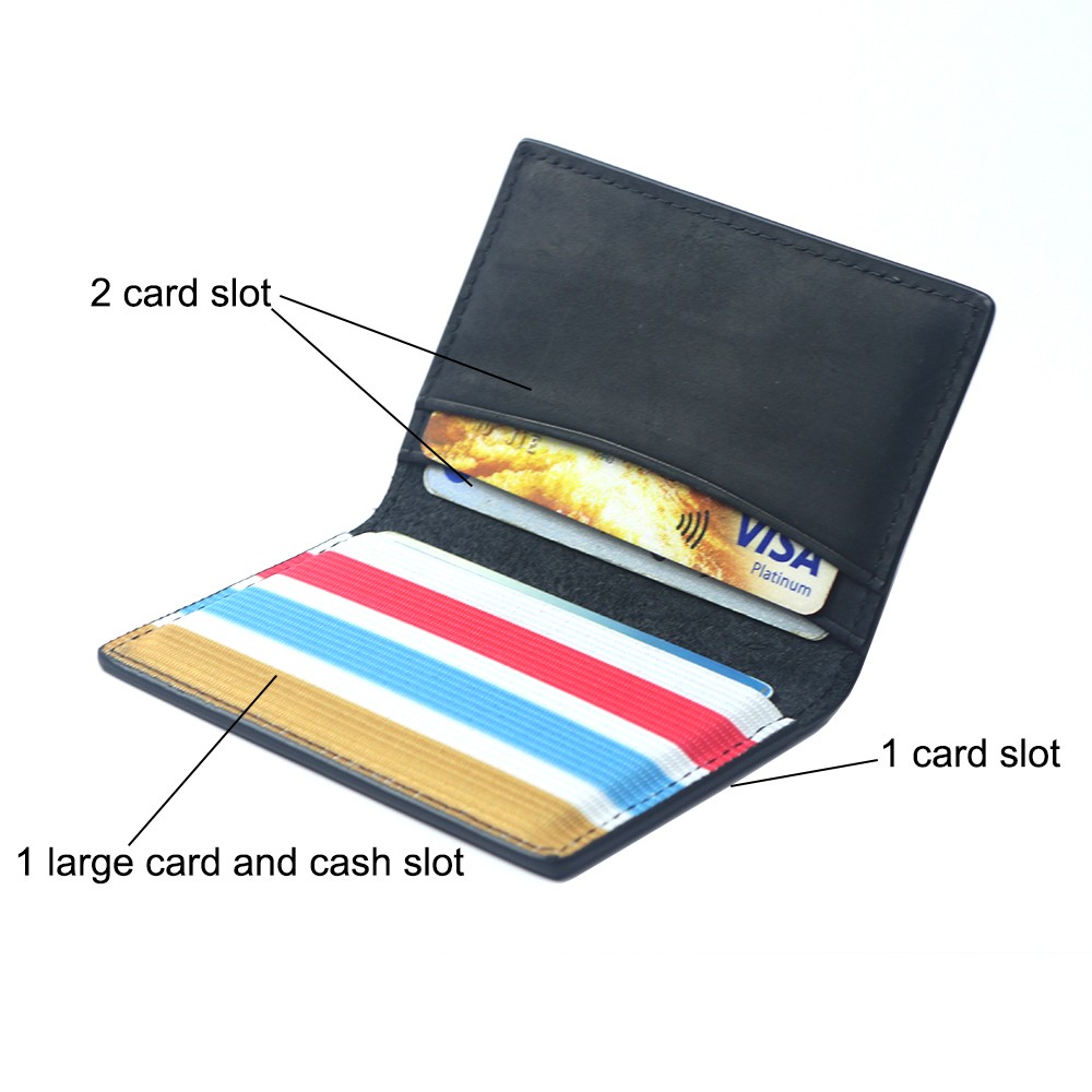 Crazy Horse Genuine Leather Slim Wallet Small Size Handmade Men Wallets Flexible Bifold Thin Small Credit Card Holder