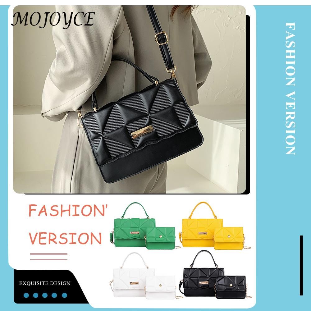 2 Pieces/Sets Women Chain Shoulder Crossbody Composite Leather Bags Fashion Bags For Outdoor Travel Shopping Bag