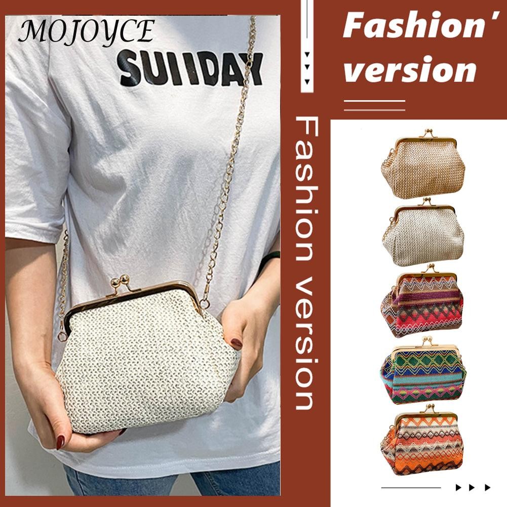 Exquisite Women Top-Handle Bags Solid Color Straw Bucket Bag Pouch Fashion Women Daily Travel Shopping Handbags