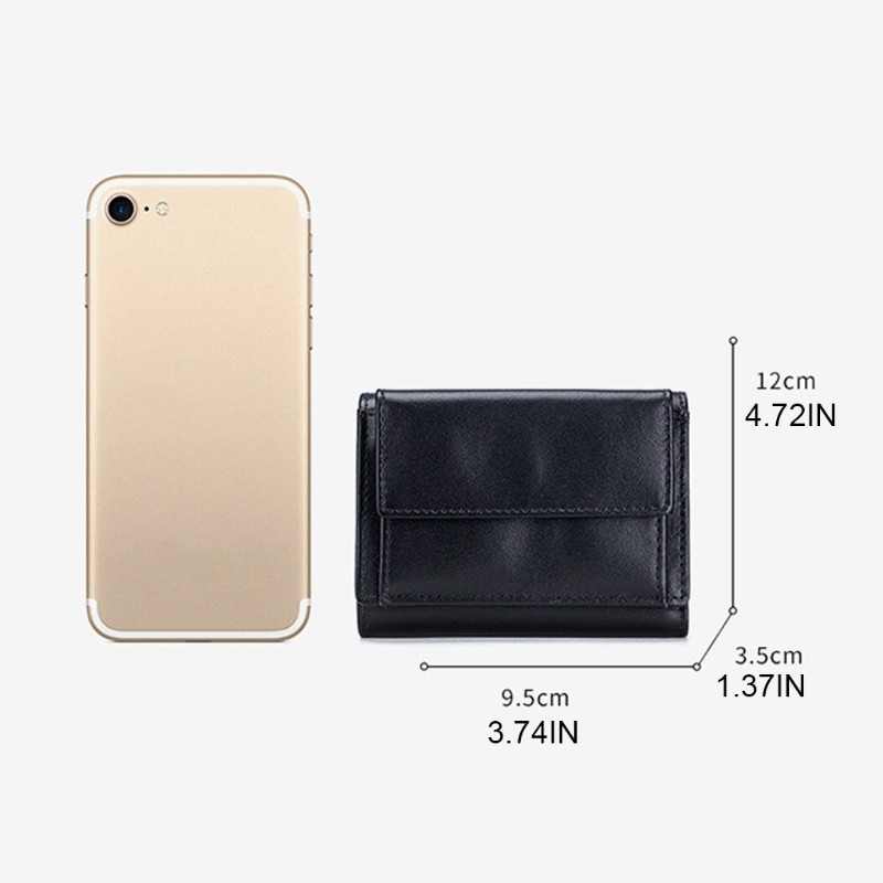 Unisex RFID Blocking Wallet Vintage Leather Credit Card Holder Short Wallet Small Coin Change Pocket Men Women Clutch Money Bag