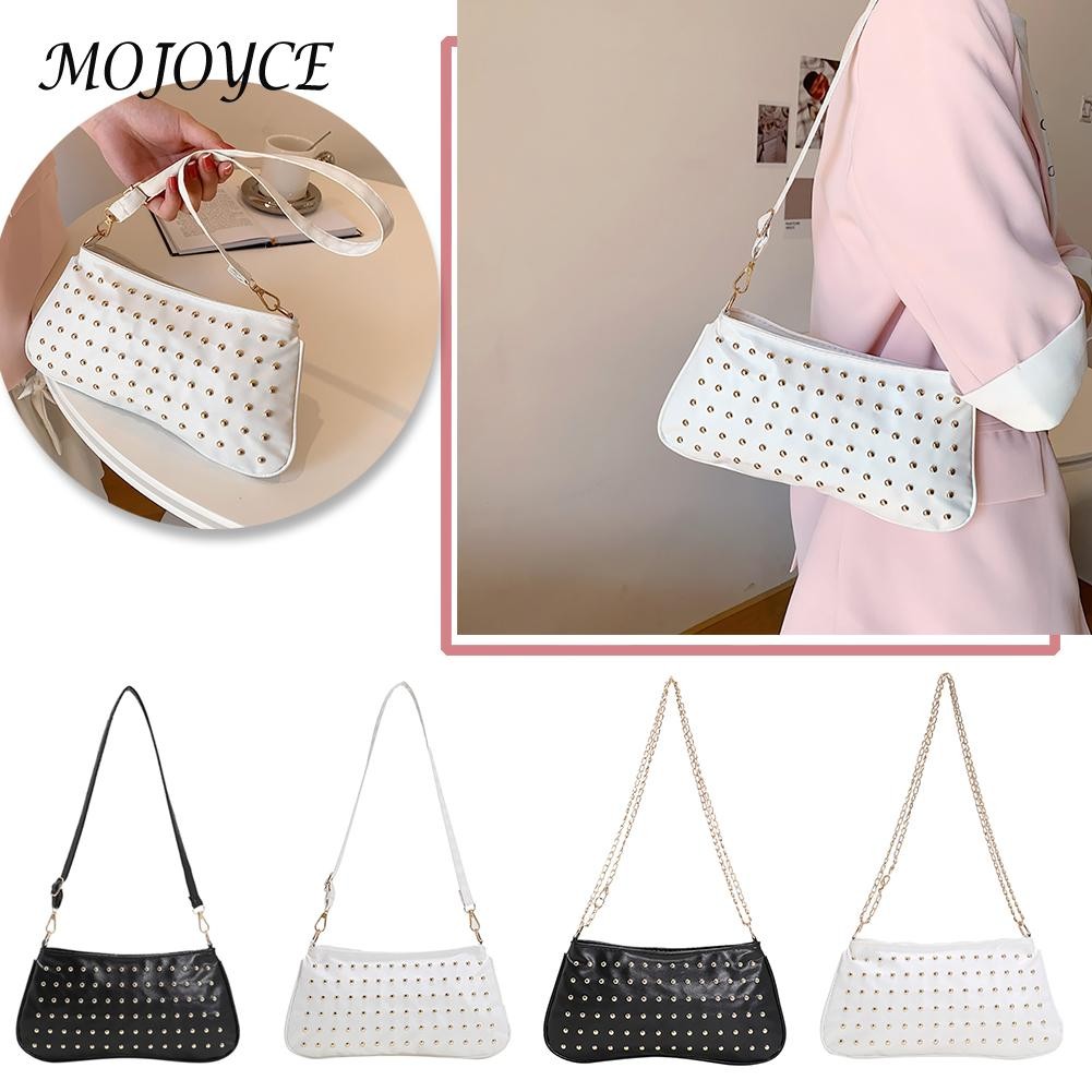 Women Leather Handbag Fashion Rivet Female Underarm Shoulder Crossbody Bags Tote For Women Fashionable Decoration