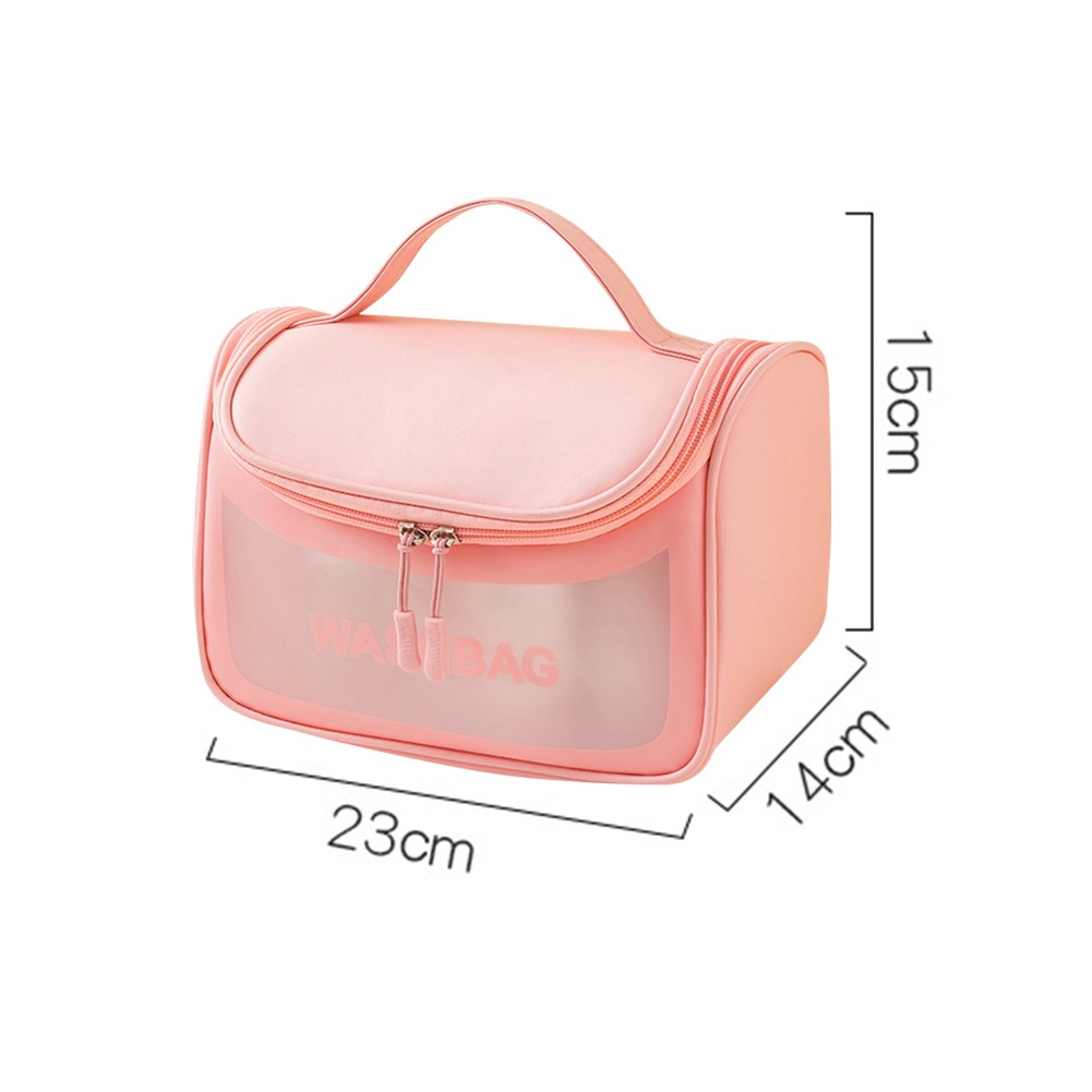 Cosmetic Storage Bag PVC Waterproof Large Capacity Portable Bag Zipper Clear Makeup Bags Travel Pouch Transparent Toiletry Bag