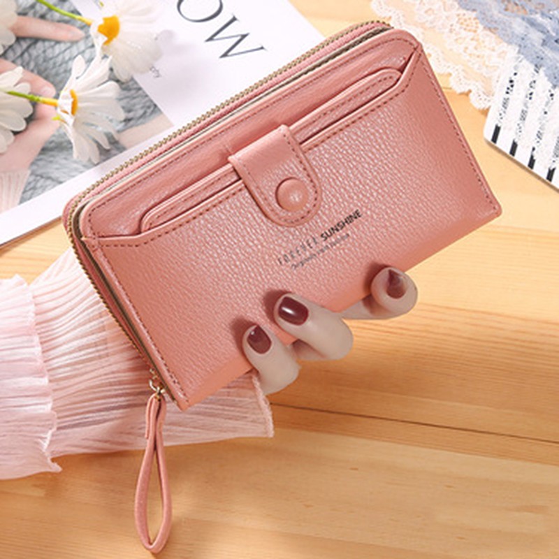 Brand Yellow Women Wallet Soft PU Leather Female Small Purse Hasp Card Holder Coin Short Wallets Slim Small Purse Zipper Keychain