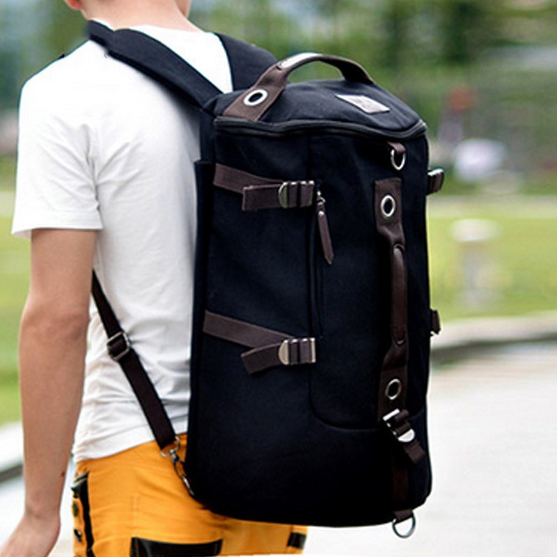 New Men's Canvas Backpack Handbag Sports Backpack Travel Backpack Fashion Leisure Bags Large Capacity Backpack