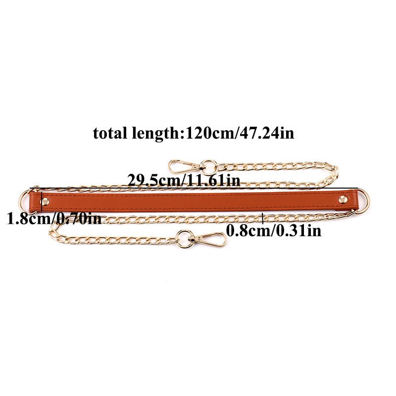 Durable Splicing Bag Chain 120cm All-match Portable Multifunctional Shoulder Strap DIY Replacement Chain Bag for Purse