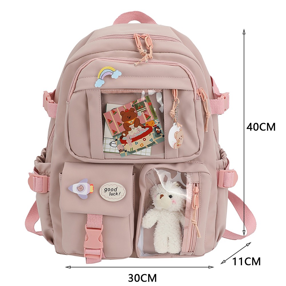 Cute Women Backpacks Large Capacity Backpack Waterproof Multi Pocket Nylon School Backpack For Student Girls Kawaii Backpacks