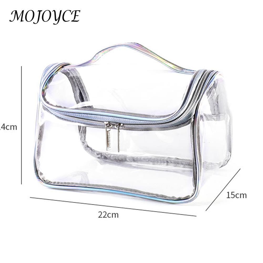 Net red transparent simple waterproof large capacity fitness wash bath bag cosmetic bag summer beach bags trend for women 2022