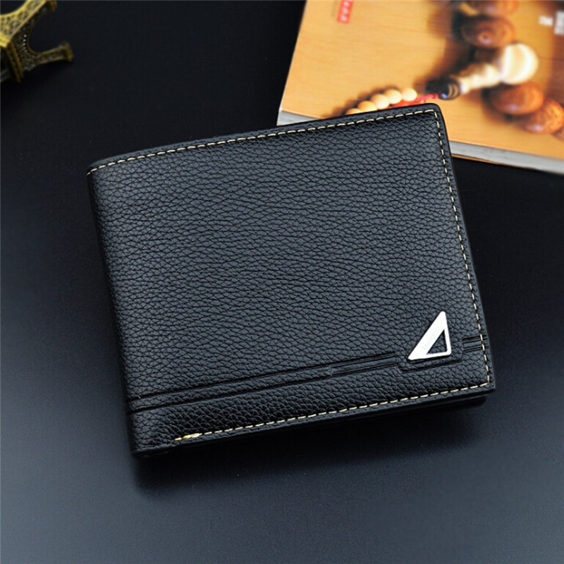 Men Wallets Short PU Leather Wallet High Quality Three Fold Simple Fashion Boyfriend Wallet Gifts