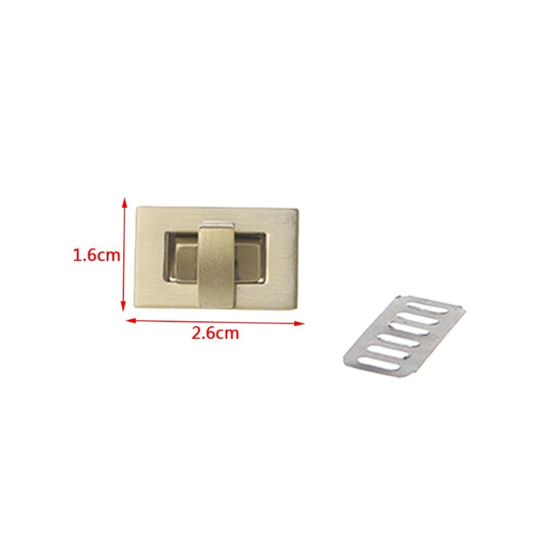 Metal Rectangle Shape Clasp Turn Lock Twist Lock DIY Handbag Bag Wallet Hardware