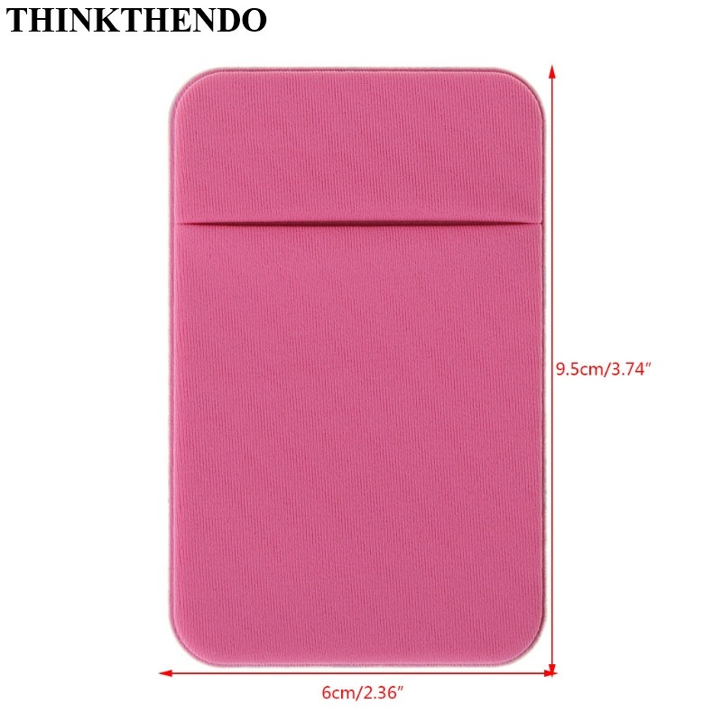 Mobile Phone Wallet Credit Card Holder Pocket Stick On Flexible Adhesive Tool