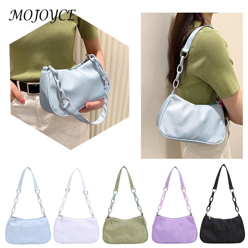 Solid Color Crescent Shape Shoulder Bag Elegant Women Large Casual Small Handbag Leisure Purse Bag for Women