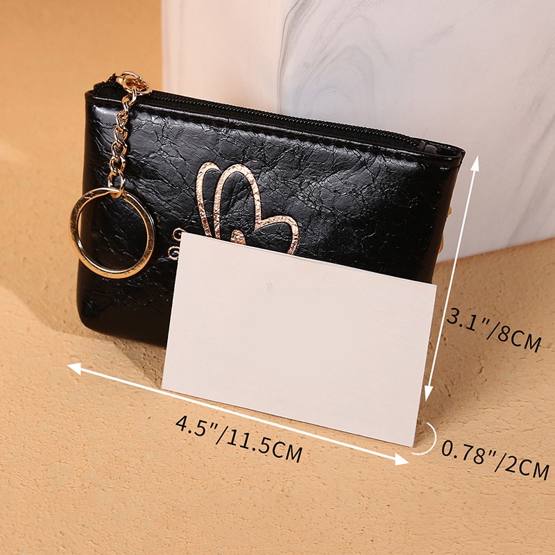 2022 New Small Zipper Coin Purse Female PU Leather Keychain Clutch Bag Brand Designer Women Wallet Small Lipstick Bag Wholesale