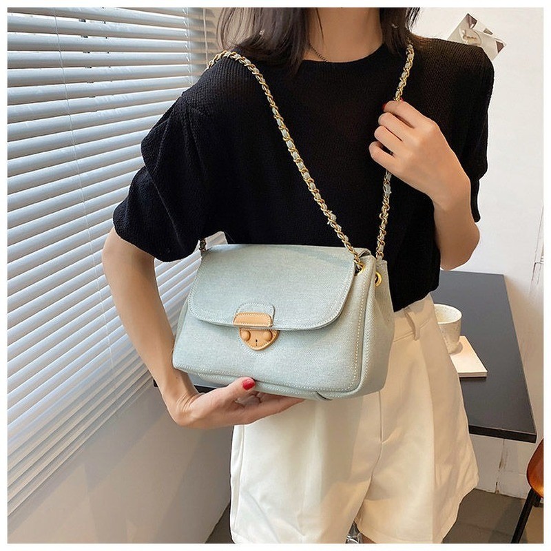 MBTI Canvas Shoulder Bag Casual Woman Blue Daily Shopping Bags 2022 Fashion Bolso Mujer New Arrival Hasp Female Bag