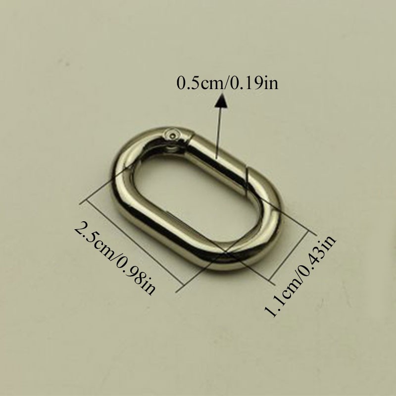 2pcs Metal Spring Oval Ring Buckle Keyring Belt Bag Belt Buckle Dog Leash Snap Clasp Bag Handle Connector Bag Hardware Accessories