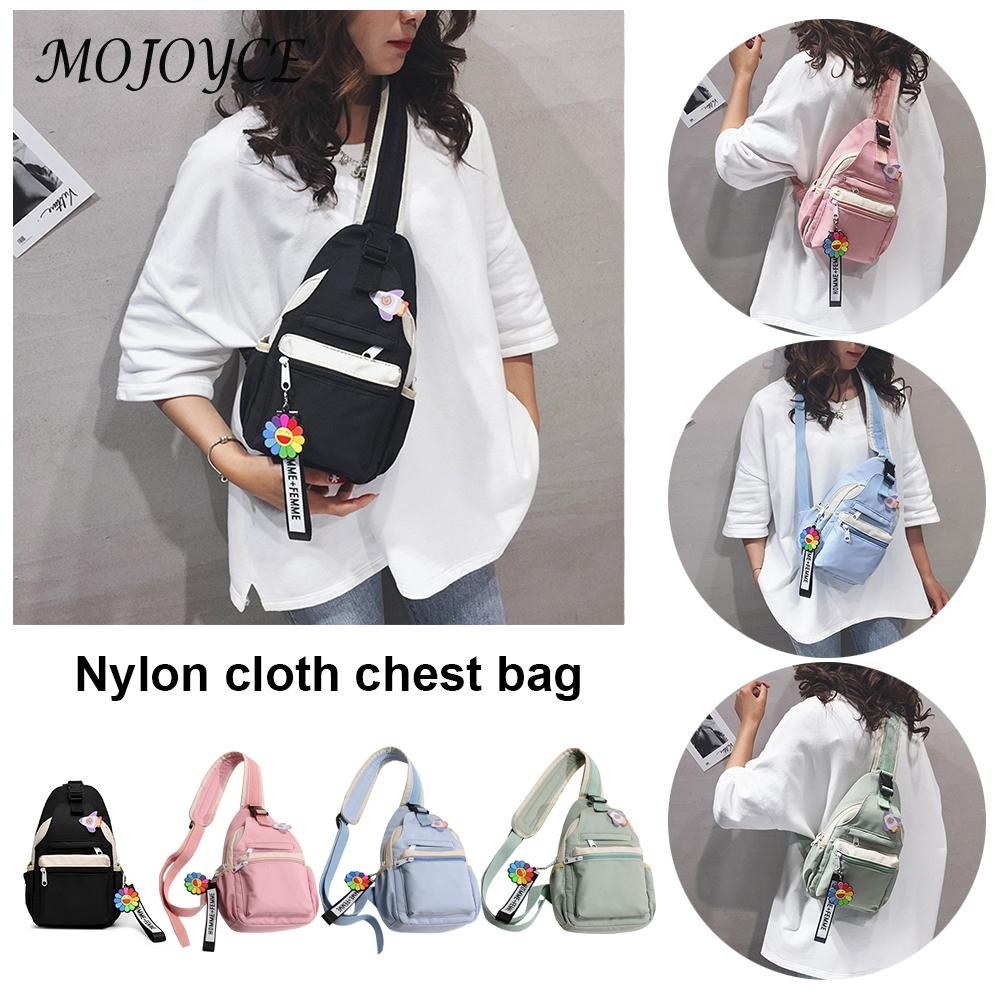 Female Casual Crossbody Chest Bag Women Zipper Handbag Shoulder Bag For Students School Travel Backpack